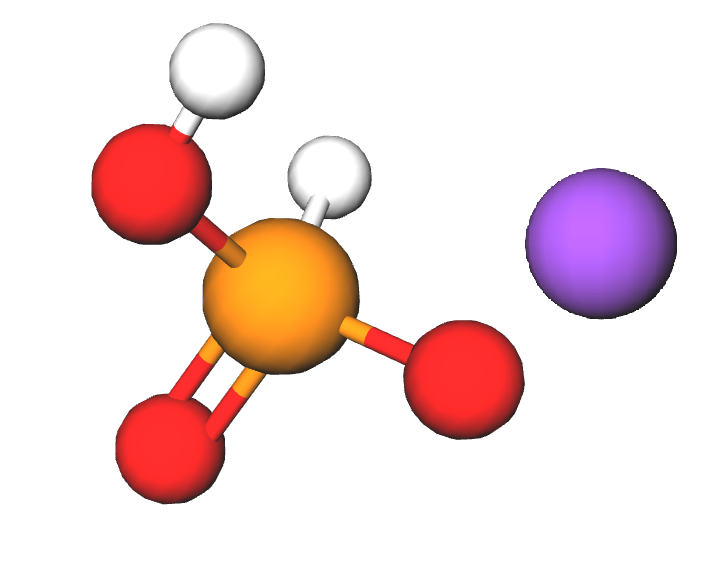 molécule 3d phosphite de monopotassium