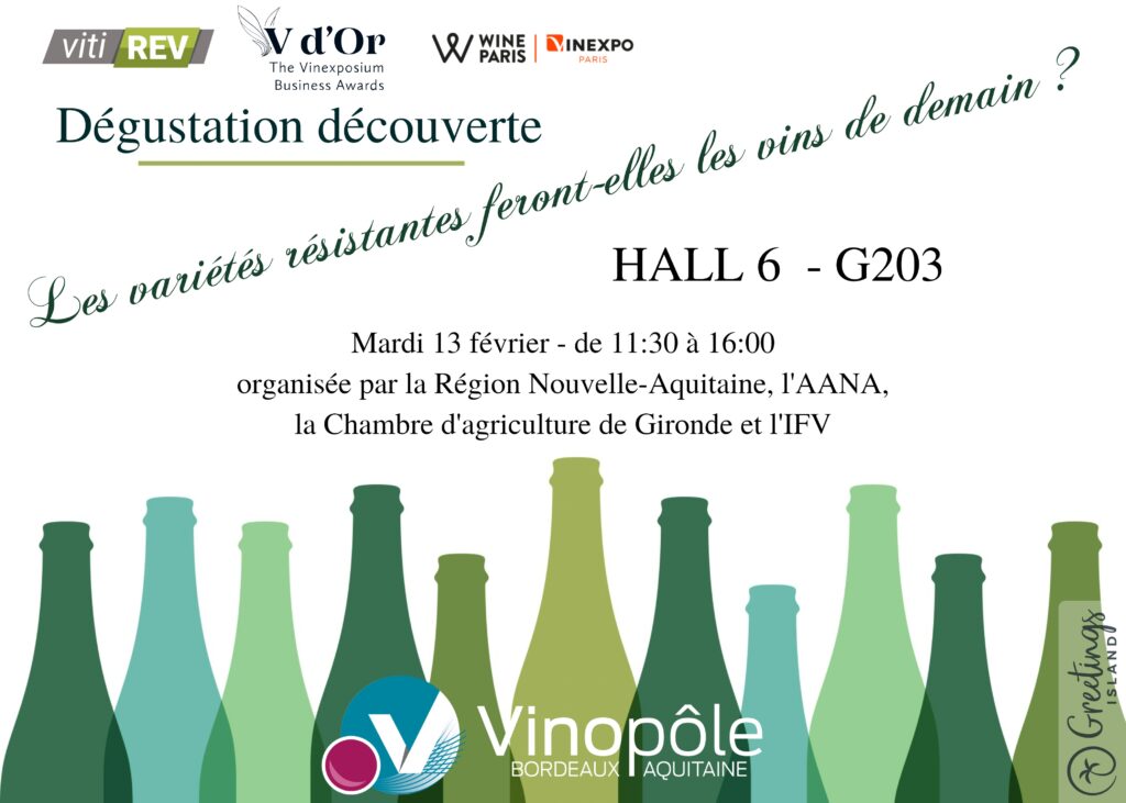 Invitation dégustation de variétés résistantes à wineparis